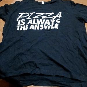 𝅺Pizza is Always The Answer. Romeo Pizza T Shirt Men's Large